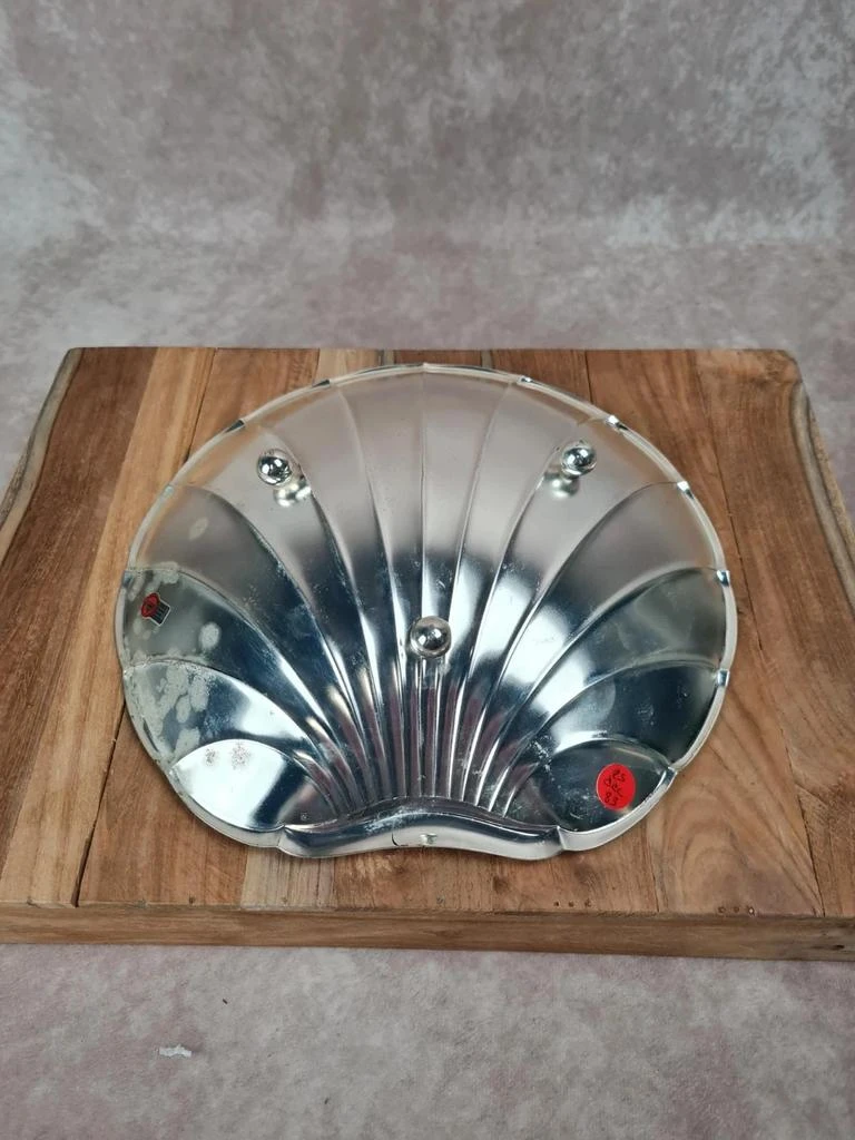 Concha decorativa de diseño alemán Bmf – metal plateado de los años 60 – photo 5
